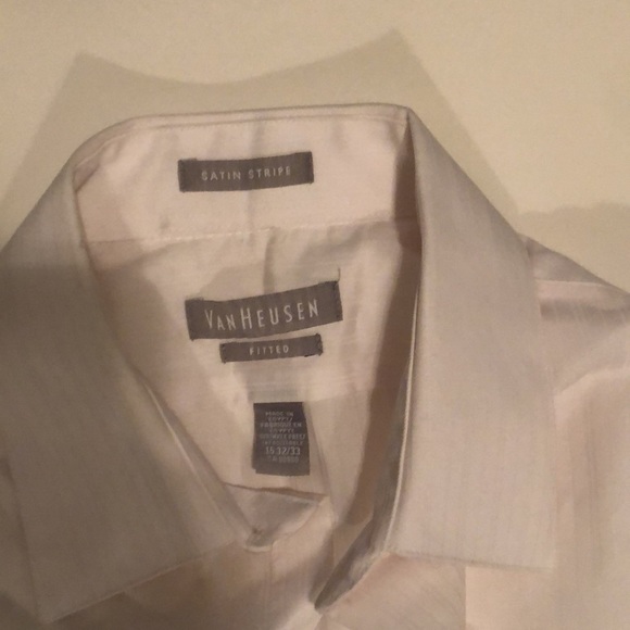 Men’s Dress Shirt, White, Van Heusen, Long Sleeved, Size 15 32/33 - Picture 5 of 5